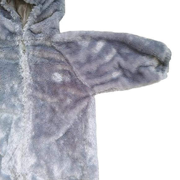 Cat/Kitten Halloween Costume Super Soft "Fur" Gray Hooded Zipper Front 3T-4T - Picture 4 of 8